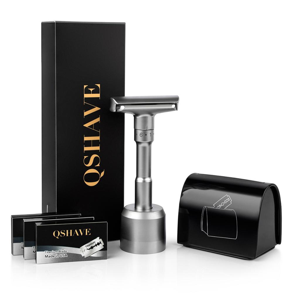 Kit Q Shave - Double Edge Cinza (4466923012142)