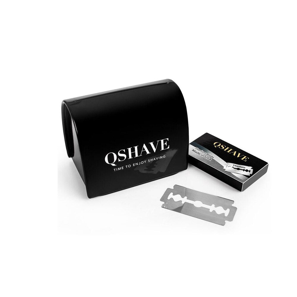 Kit Q Shave - Double Edge Preto (4466923175982)