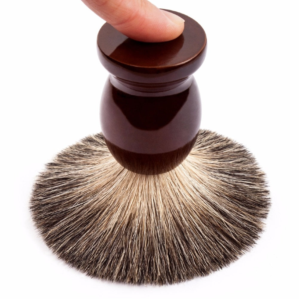 Kit Q Shave - Double Edge Cinza com Pincel e Suporte (4634592247854)